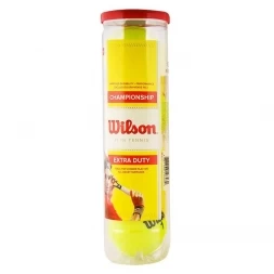 Мяч теннисный WILSON Championship, арт. WRT110000, одобр.ITF и USTA,фетр,нат.резина, уп.4 шт, желтый