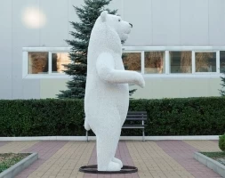Топиари Медведь цирковой, белый, h=250 см - газон Eco, фото 2
