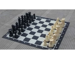 Комплект шахматных фигур до 20 см с виниловым полем 90х90 см