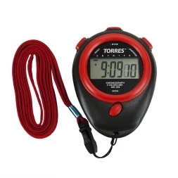 Секундомер &quot;TORRES Stopwatch&quot;, арт.SW-002, часы, будильник, дата, шнур с карабином, черно-красн. NEW, фото 1