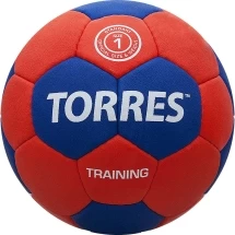 Мяч ганд. &quot;TORRES Training&quot; арт.H30051, р.1, ПУ, 4 подкл. слоя, красно-синий