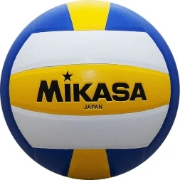 Мяч вол. &quot;MIKASA MV5PC&quot;, р.5, синт.кожа (ПВХ), клееный, бут.кам, бел-син-желт, фото 3