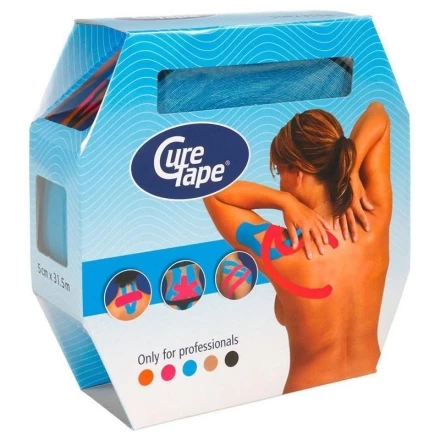 Тейп кинезиологический CureTape Giant Roll Blue, 5 см x 31.5 м, арт. 160332, голубой, фото 1