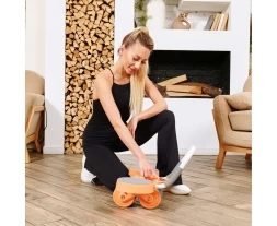 Тренажёр для пресса AB Roller SND оранжевый с ковриком 45 х 30 x 3.5 cм, фото 16
