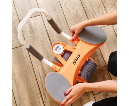 Тренажёр для пресса AB Roller SND оранжевый с ковриком 45 х 30 x 3.5 cм, фото 17
