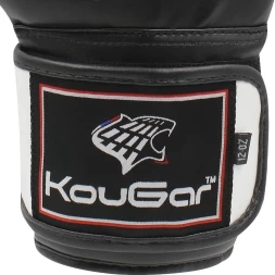 Перчатки боксерские KouGar KO400-12, 12oz, черный, фото 6