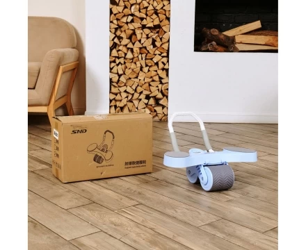Тренажёр для пресса AB Roller SND голубой с ковриком 45 х 30 x 3.5 cм, фото 12