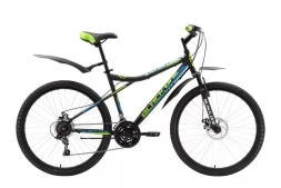 Велосипед Black One Element Disc черно-зеленый 18&quot;