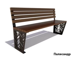 Парковая скамейка Гарнизон, Лиственница (без подлокотников) 1,8 м, фото 5