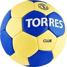 Мяч ганд. &quot;TORRES Club&quot; арт.H30043, р.3, ПУ, 5 подкл. слоев, сине-желтый