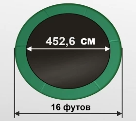 ARLAND Батут премиум 16FT с внутренней страховочной сеткой и лестницей (Dark green), фото 2