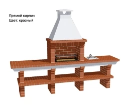 Печь Аристократ 710 Прямоугольный кирпич желтый, фото 8