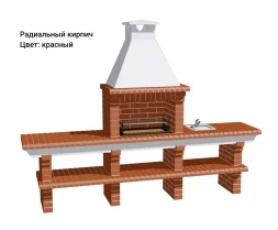 Печь Аристократ 710 Прямоугольный кирпич желтый, фото 11
