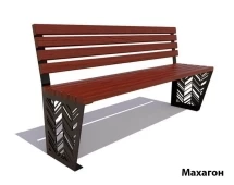 Парковая скамейка Гарнизон, Лиственница (без подлокотников) 1,5 м