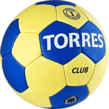 Мяч ганд. &quot;TORRES Club&quot; арт.H30041, р.1, ПУ, 5 подкл. слоев, сине-желтый