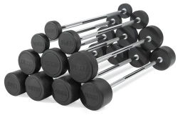 Штанга неразборная обрезиненная 35 кг Прямой гриф , фото 5