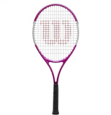 Ракетка б/т Wilson Ultra Pink25 GR00, арт.WR027810U, для дет.9-10 лет, алюминий, со струнами,роз-бел, фото 1