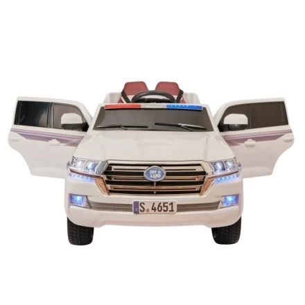 Электромобиль Land Cruiser Police YBH 4651 4WD белый, фото 2
