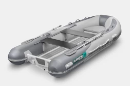 Gladiator RIB 380 AL Светло-темносерый моторная лодка ПВХ Жесткое дно (морской алюминий), киль, фото 2