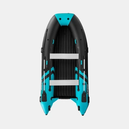 GLADIATOR E 380 PRO AIR Черно-бирюзовый моторная лодка ПВХ НДНД, фото 5