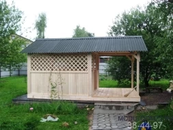 Деревянная беседка №10 3х2,5м с террасой 2х2,5м, фото 2