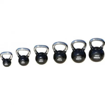Гиря обрезиненная с хромированной ручкой PROFI-FIT, 16 кг, фото 2