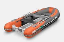 Gladiator RIB 380 AL Оранжево-темносерый моторная лодка ПВХ Жесткое дно (морской алюминий), киль, фото 2