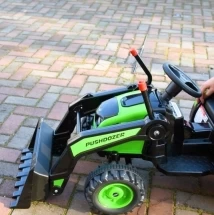 Электромобиль трактор с ковшом Harley Bella HL389-LUX зеленый