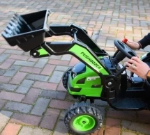 Электромобиль трактор с ковшом Harley Bella HL389-LUX зеленый