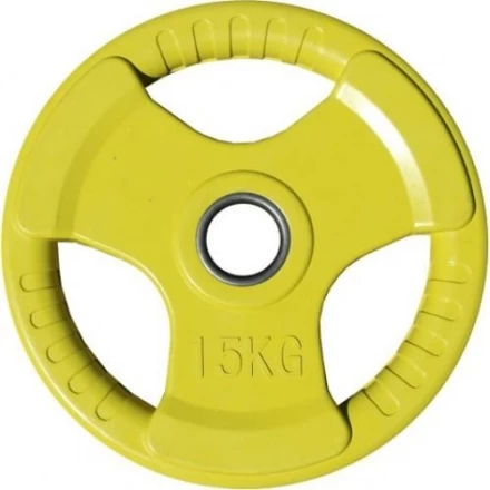 Диск обрезиненный ZSO цветной &quot;3 HANDLE&quot; D-51, 15 кг, фото 1