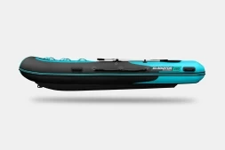 Gladiator RIB 380 AL Черно-бирюзовый моторная лодка ПВХ Жесткое дно (морской алюминий), киль, фото 6