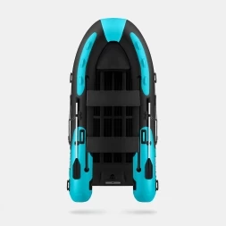 Gladiator RIB 380 AL Черно-бирюзовый моторная лодка ПВХ Жесткое дно (морской алюминий), киль, фото 3