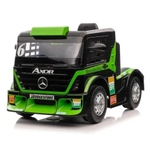 Электромобиль Mercedes-Benz Axor F Race с прицепом зеленый