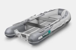 Gladiator RIB 420 AL Светло-темносерый моторная лодка ПВХ Жесткое дно (морской алюминий), киль, фото 2