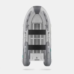Gladiator RIB 420 AL Светло-темносерый моторная лодка ПВХ Жесткое дно (морской алюминий), киль, фото 3