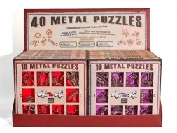 Набор из 10 металлических головоломок (фиолетовый) / 10 Metal Puzzles purple set