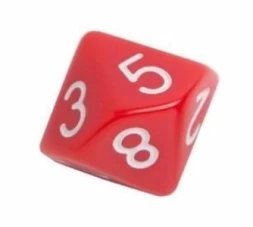 Игральные кости, 10 граней