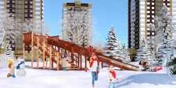 Зимняя деревянная игровая горка TORUDA Север - 8 (скат 9 м), фото 1