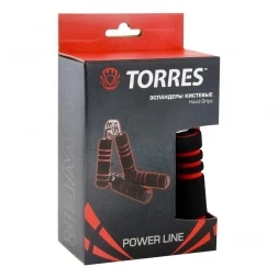 Эспандер кистевой &quot;TORRES&quot;, пара, металлическая пружина, мягкие ручки, цвет черно-красный, фото 2