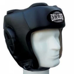 Шлем боксерский Excalibur 723 Black Буйволиная кожа