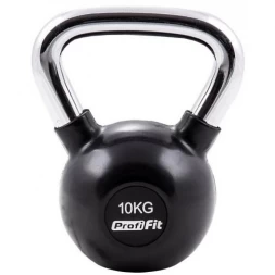 Гиря обрезиненная с хромированной ручкой PROFI-FIT, 10 кг, фото 1