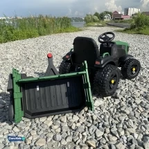 Электромобиль трактор с прицепом BDM0925 TR777 зеленый
