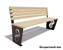 Парковая скамейка Ракушка, Лиственница (без подлокотников) 1,2 м