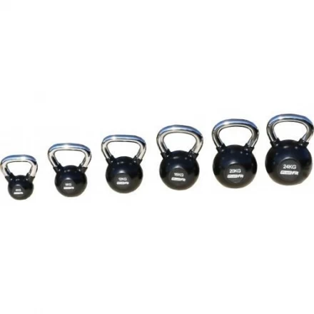 Гиря обрезиненная с хромированной ручкой PROFI-FIT, 18 кг, фото 2