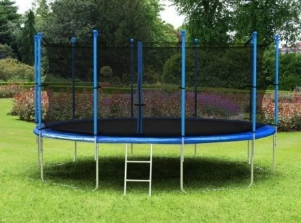 Батут с защитной сеткой (лестница в комплекте) Diamond Fitness Internal 16ft (488 см), фото 2