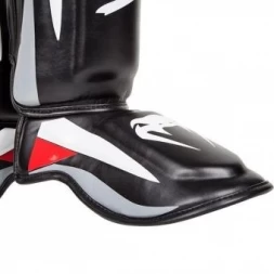 Щитки Venum &quot;Elite&quot; Standup Shinguards - Black/Red/Grey, фото 2