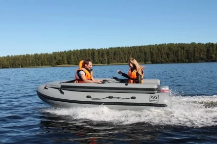Моторная лодка ПВХ Фрегат 430 F Зеленый с фальшбортом, фото 7
