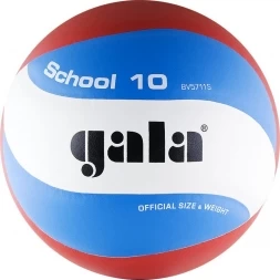 Мяч вол. &quot;GALA School 10&quot; арт. BV5711S, р. 5, синт.кожа ПУ, подкл.сл. пена, клеен,бут.кам,бел-гол-кр