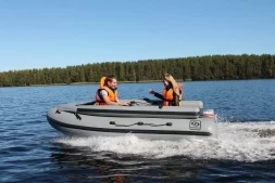 Моторная лодка ПВХ Фрегат 430 F Серый с фальшбортом, фото 7