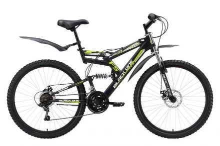 Велосипед Black One Hooligan Fs Disc черно-зеленый 21&quot;, фото 1